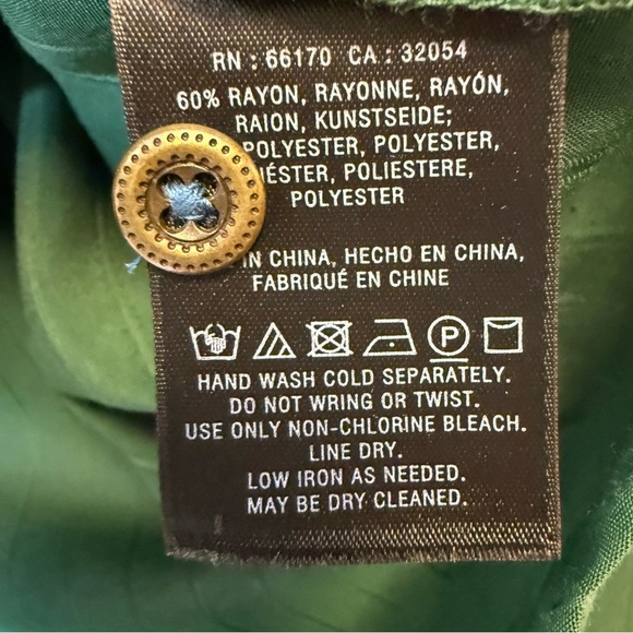 Maeve | Anthropologie Green Button-Up Lightweight Striped Blouse Women’s Size XS - Picture 11 of 11